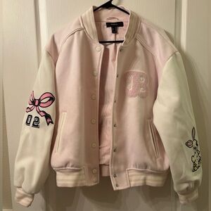 Forever 21 Pink Bunny Sloper Pastel Pink Jacket